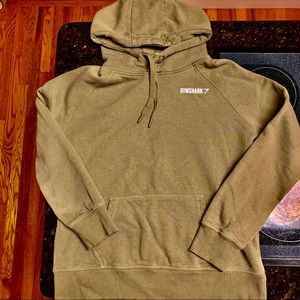 Gymshark pullover hoodie olive green medium
